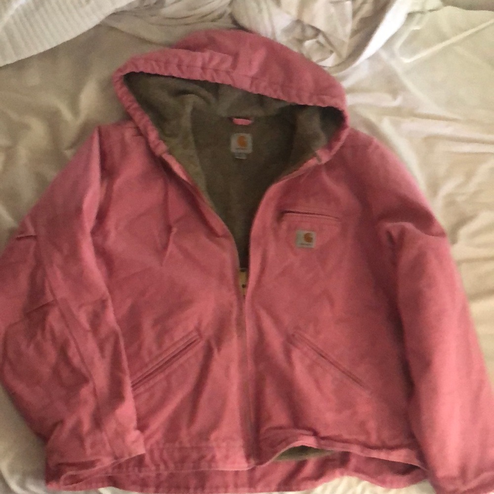 Pink carhartt winter work jacket